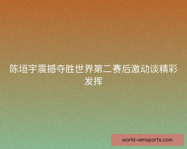 陈垣宇震撼夺胜世界第二赛后激动谈精彩发挥